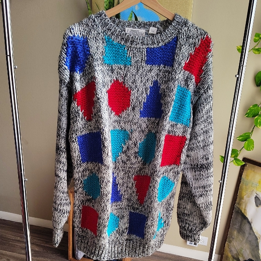 Colorful Geometric Pattern Sweater